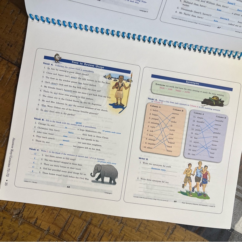 Abeka Language 3 Writing & Grammar Work-Text Answer Key - Picture 4 of 4